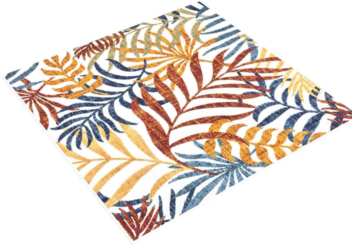 Tropics Palm Leaves Indoor/Outdoor Area Rug - JONATHAN Y