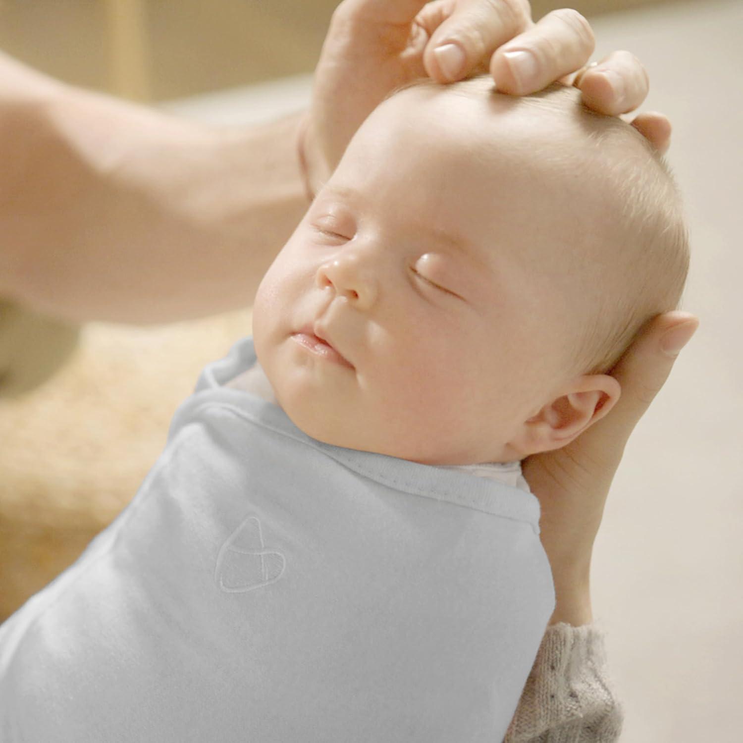 Ingenuity SwaddleMe by Ingenuity Monogram Collection Baby Swaddle, 100% Cotton, 0-3 Months, 1.0 TOG, 3-Pack - Born Free (Set of 3)