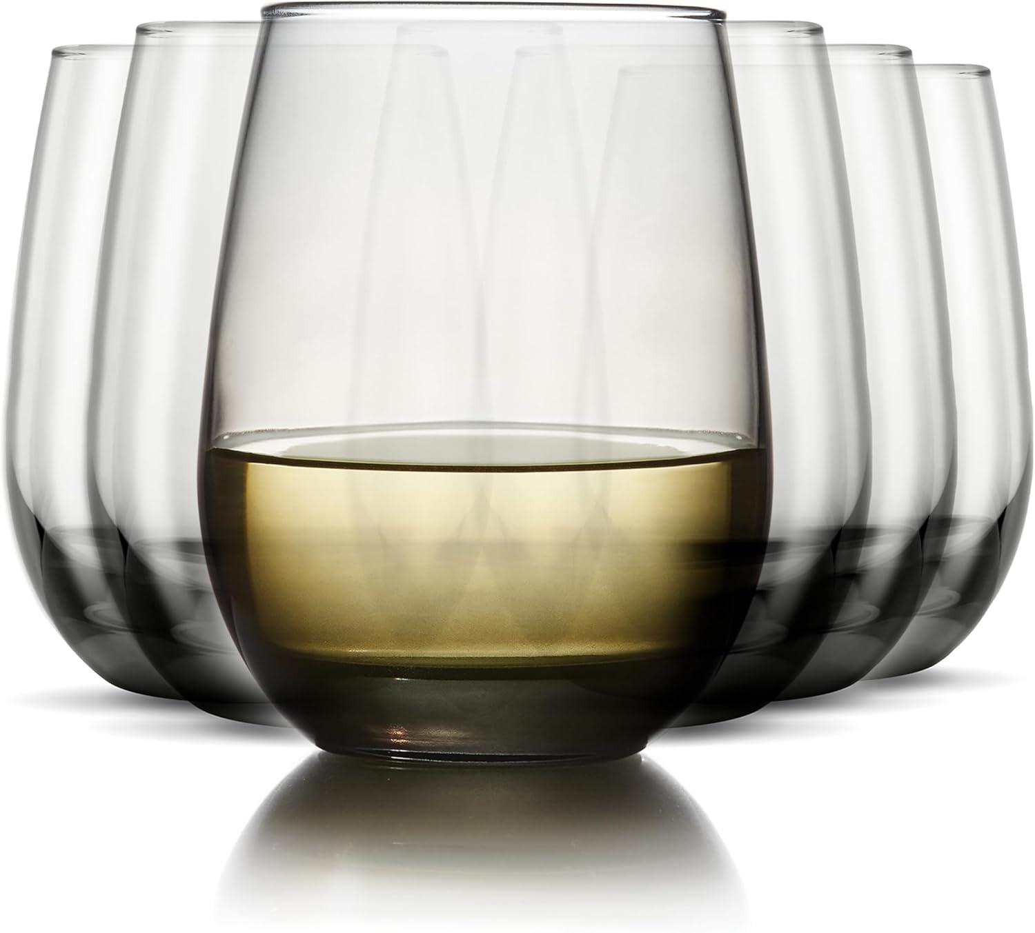 Classic Libbey All-Purpose Stemless Wine Glasses