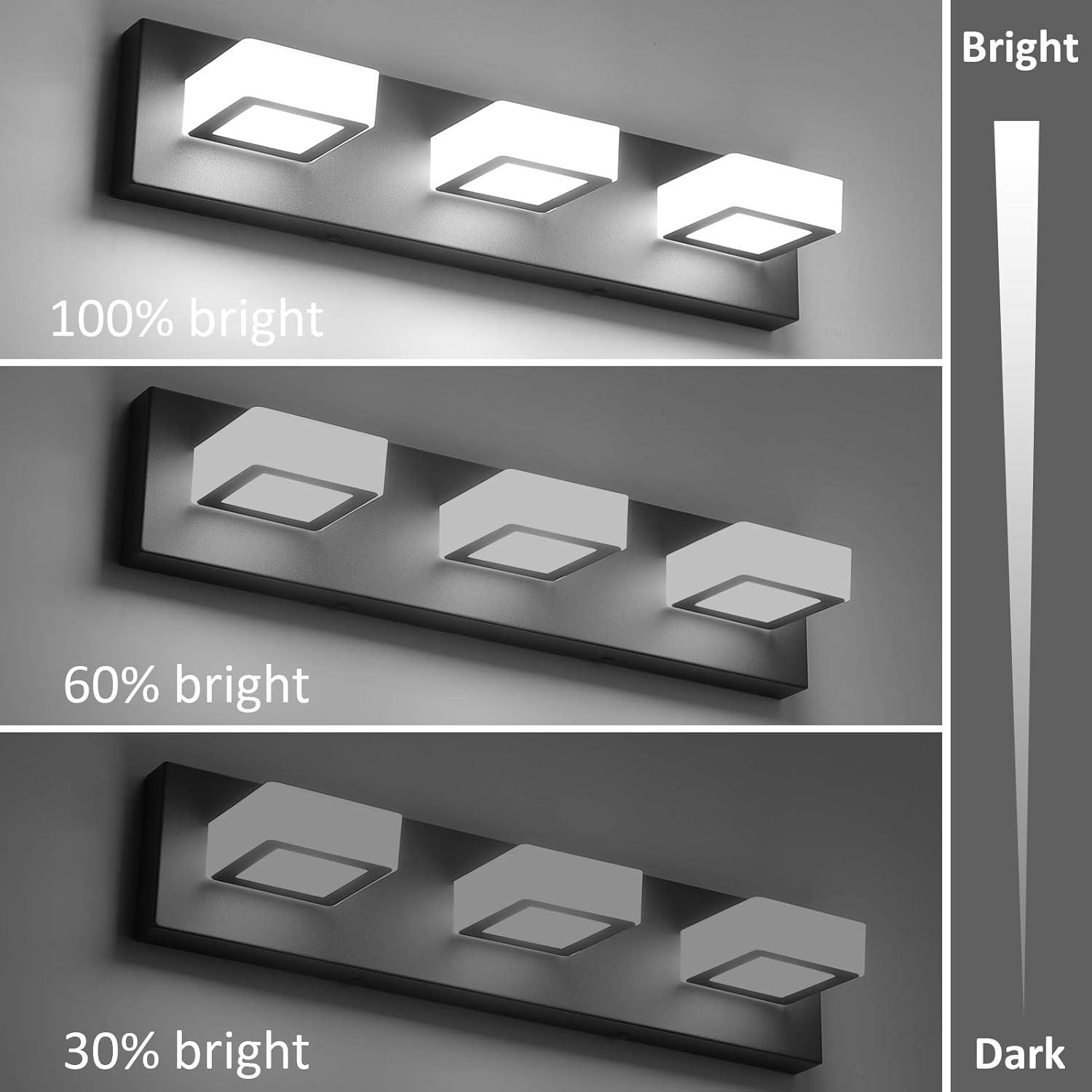 Brayden Studio® LED Modern Bathroom Vanity Lights 3 Lights Acrylic Modern Bathroom Wall Lighting Fixtures