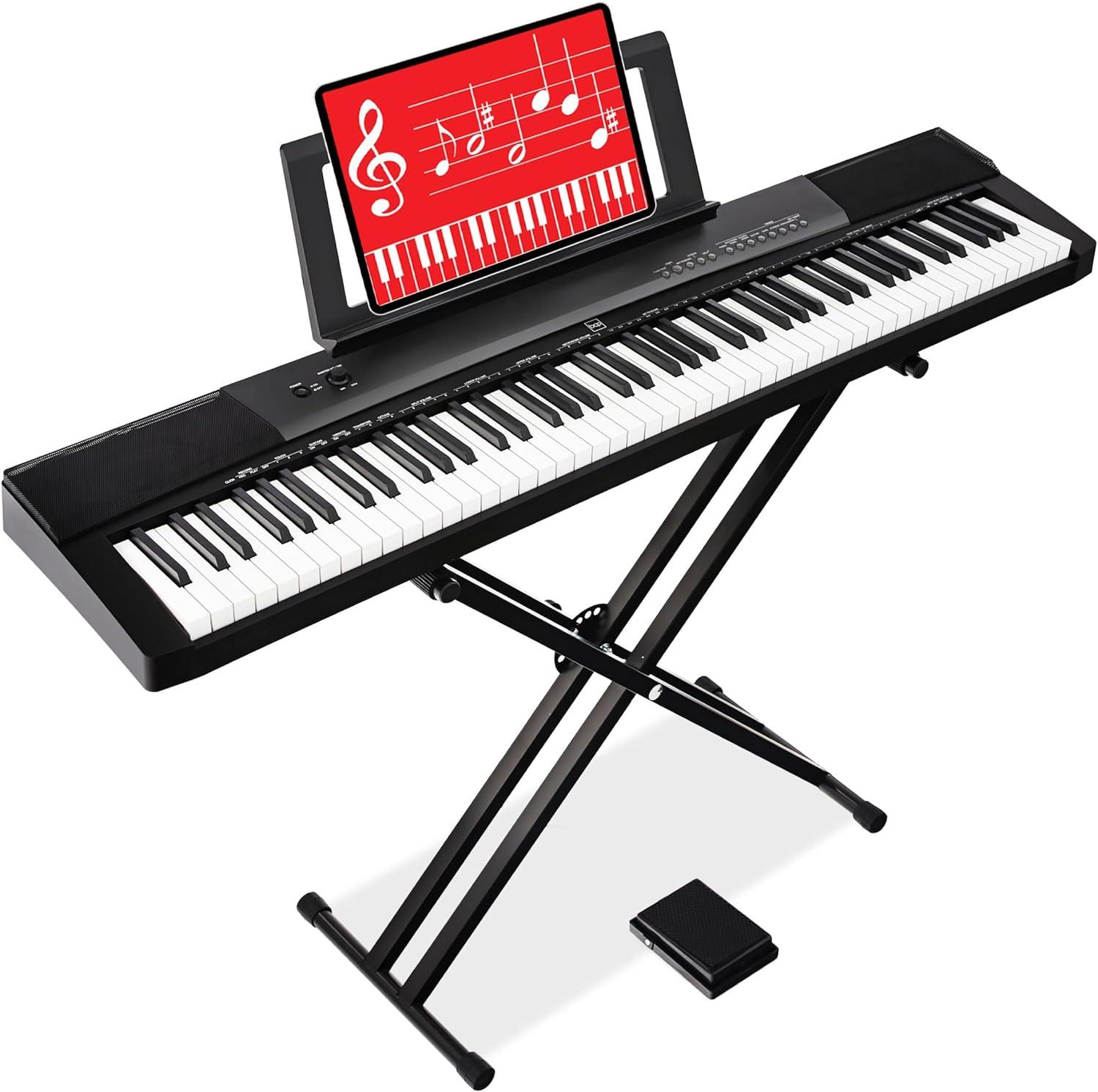 Best Choice Products 88-Key Full Size Digital Piano for All Player Levels w/ Semi-Weighted Keys, Stand, Pedal