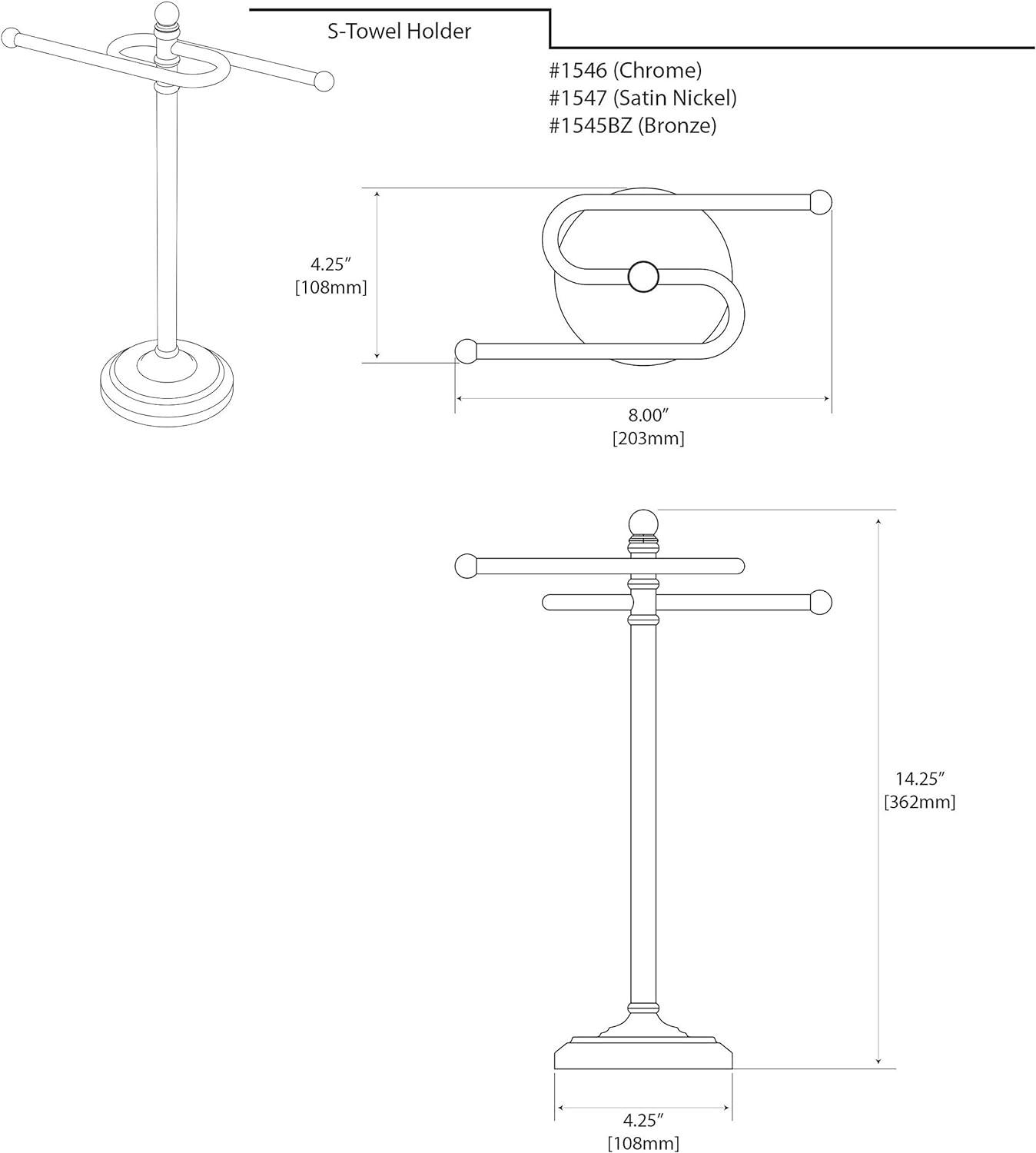 Matte Black Freestanding Double Hand Towel Holder