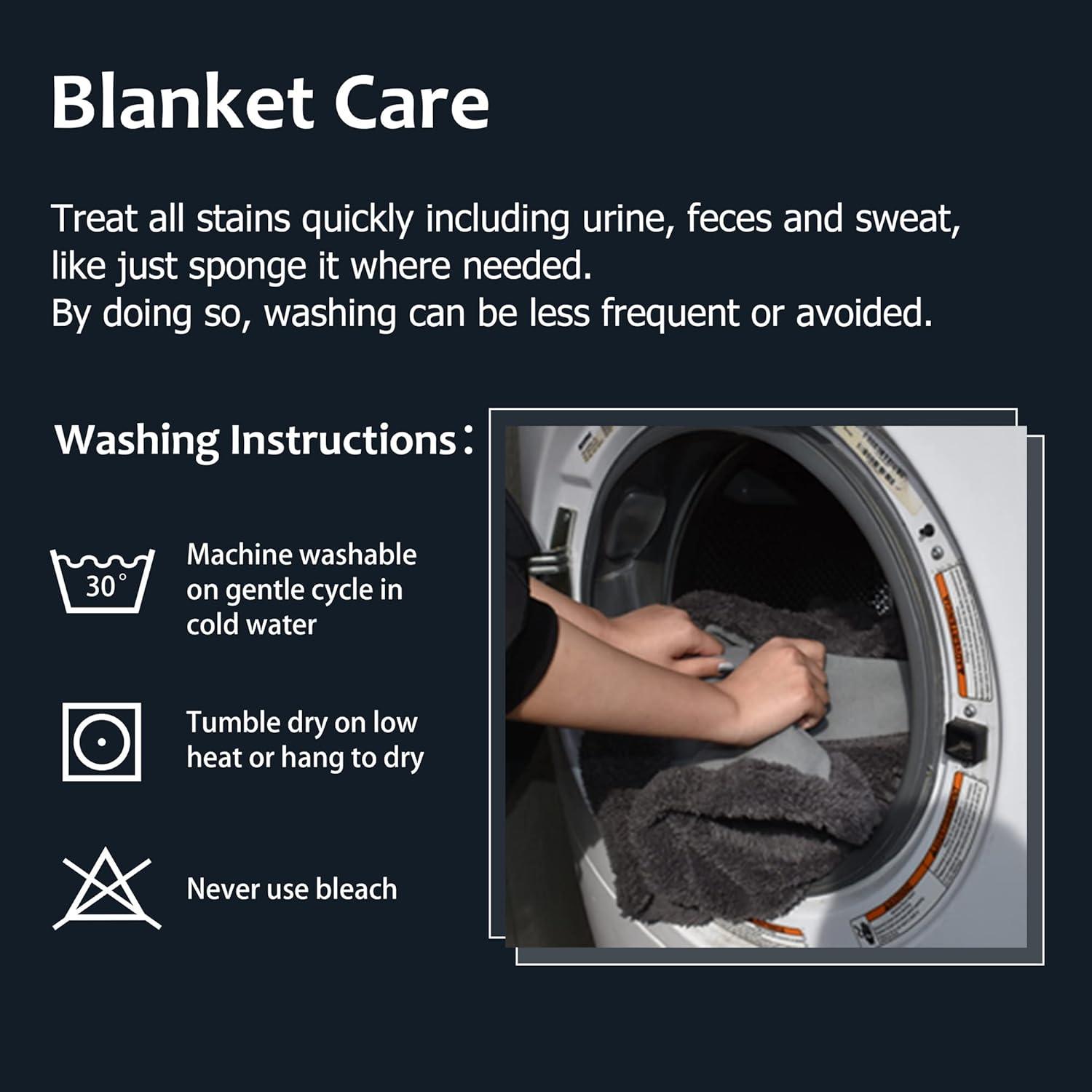Kritter Planet Waterproof Bed Blanket, Washable Stain Proof Pad Bed Cover, Reversible Leakproof Furniture  Protector, Queen Size