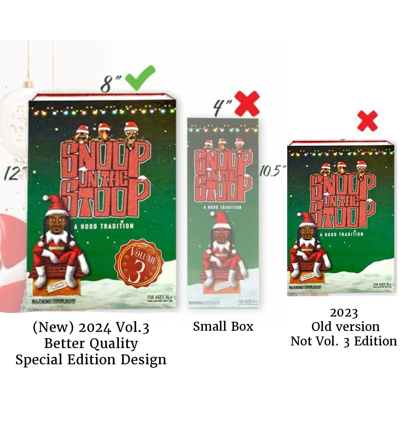 Snoop Elf on a Shelf, Elf Doll,2024 Christmas Gift Toy 12" Figurine Elf, Plush Toys,+Big Size Gift Box(Special2024Edition)