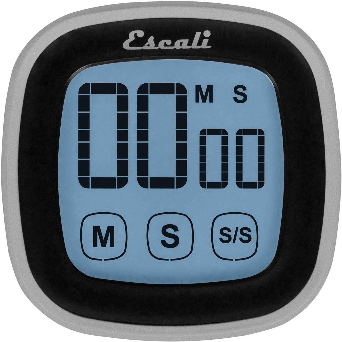 Escali Touch Screen Digital Timer, Black