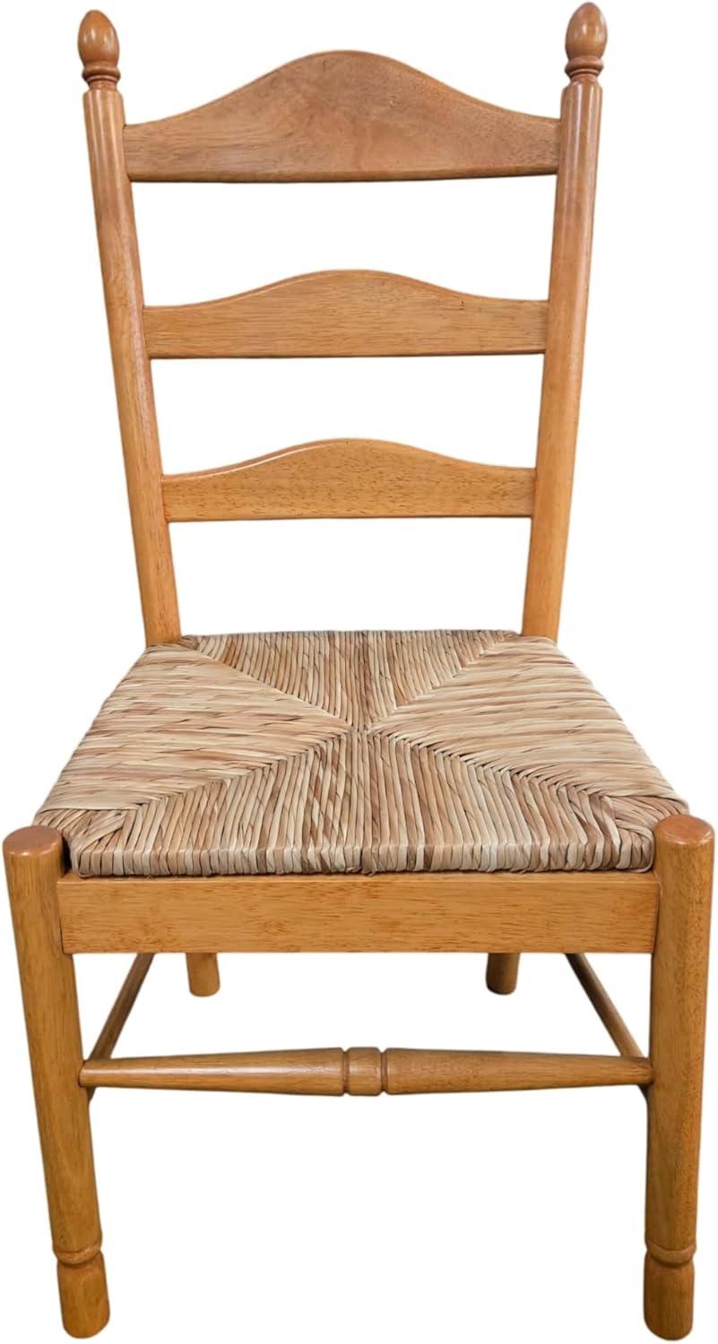 Carolina Living Aurora Rush Seat Dining Chair English Pine and Table: Woven, Ladder-Back, Wood Frame