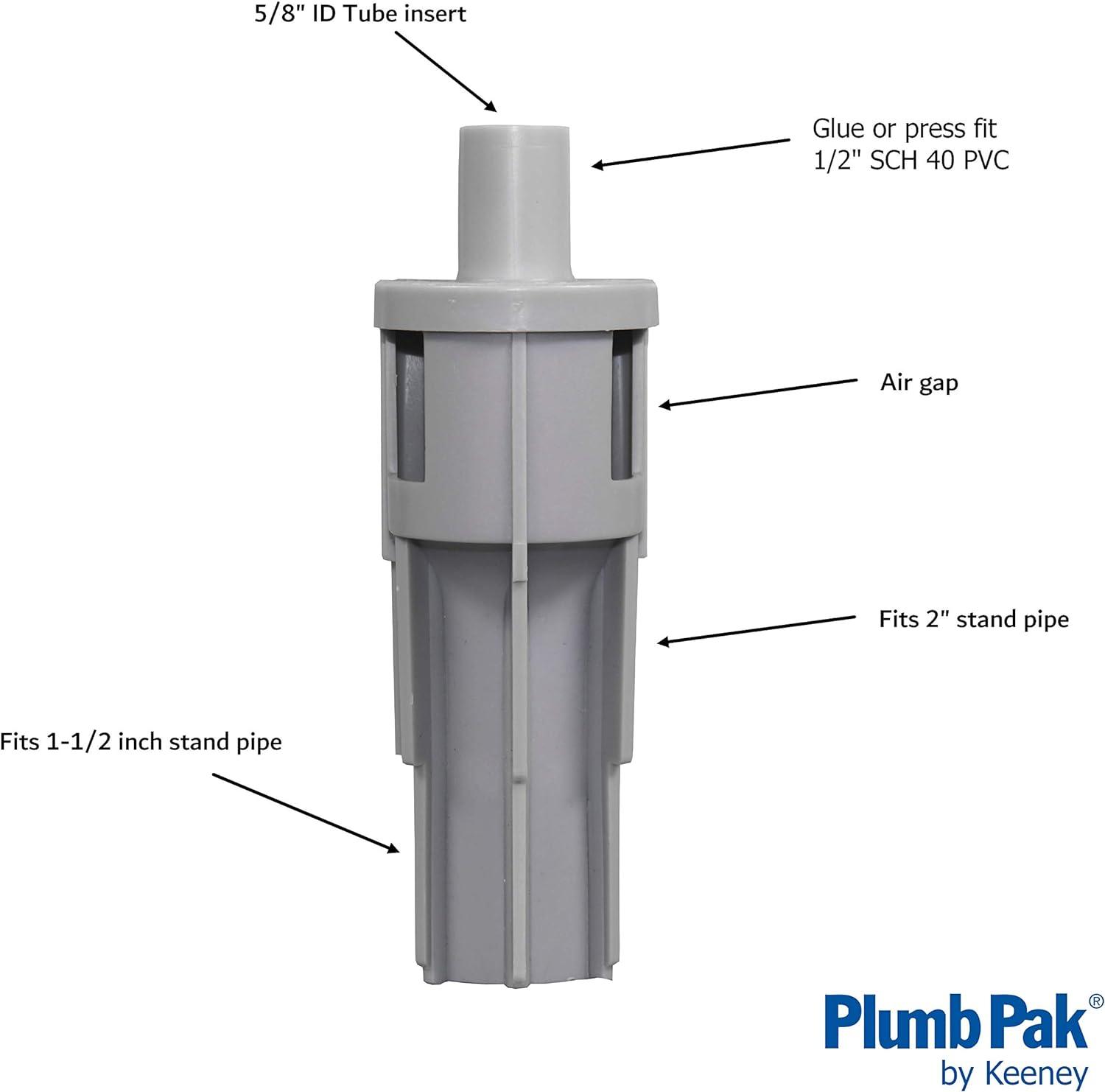 Plumb Pak Air Gap for Standpipes Gray Plastic