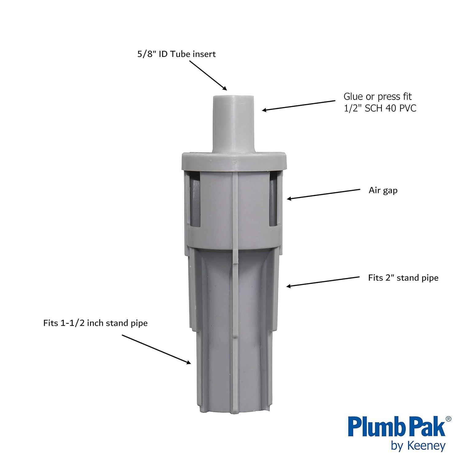 Plumb Pak Air Gap for Standpipes Gray Plastic