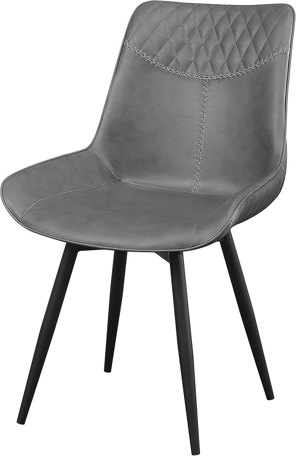 Upholstered Side Chairs Grey (Set of 2)