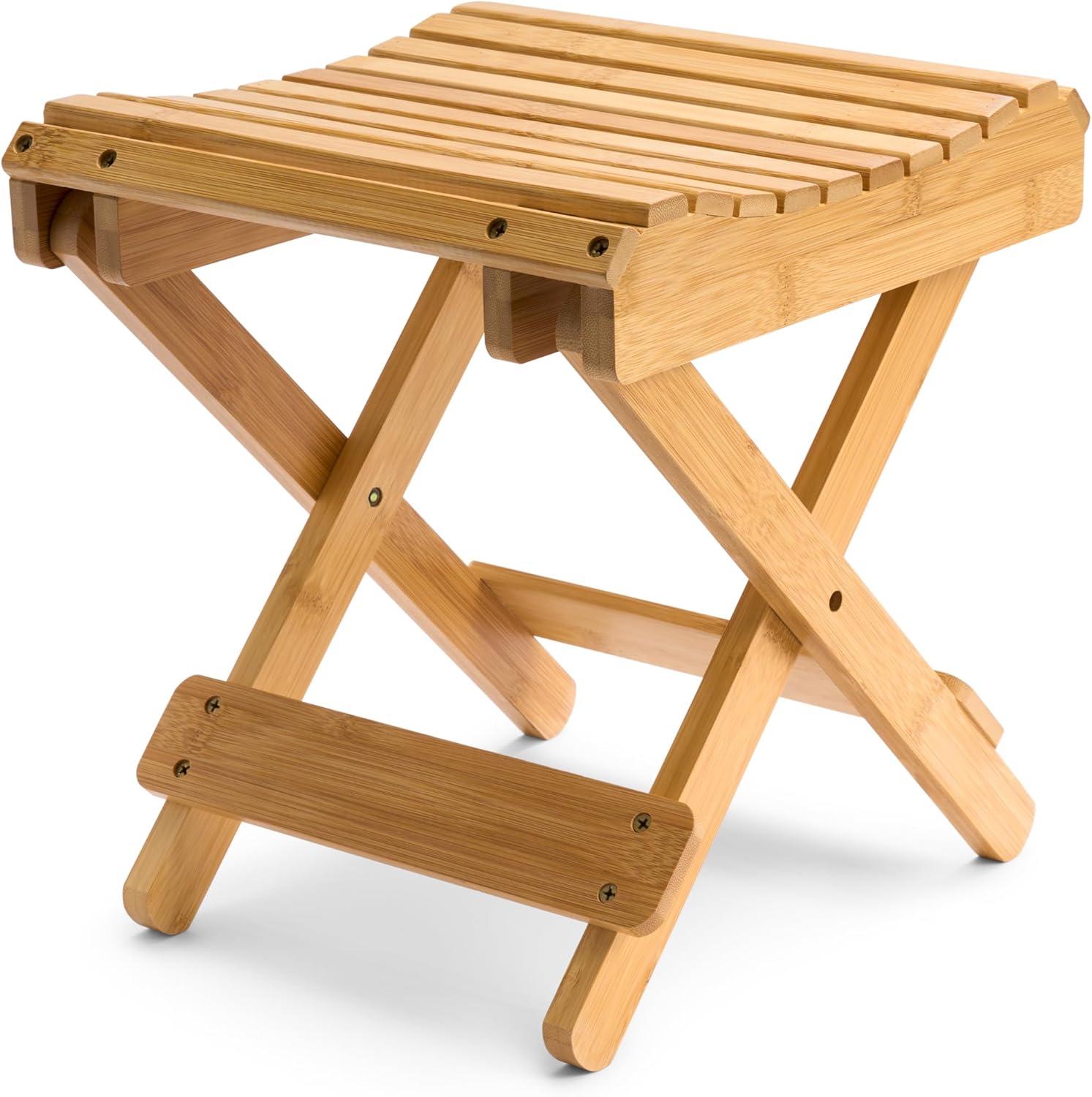 Sorbus Sorbus Bamboo Folding Step Stool Bench