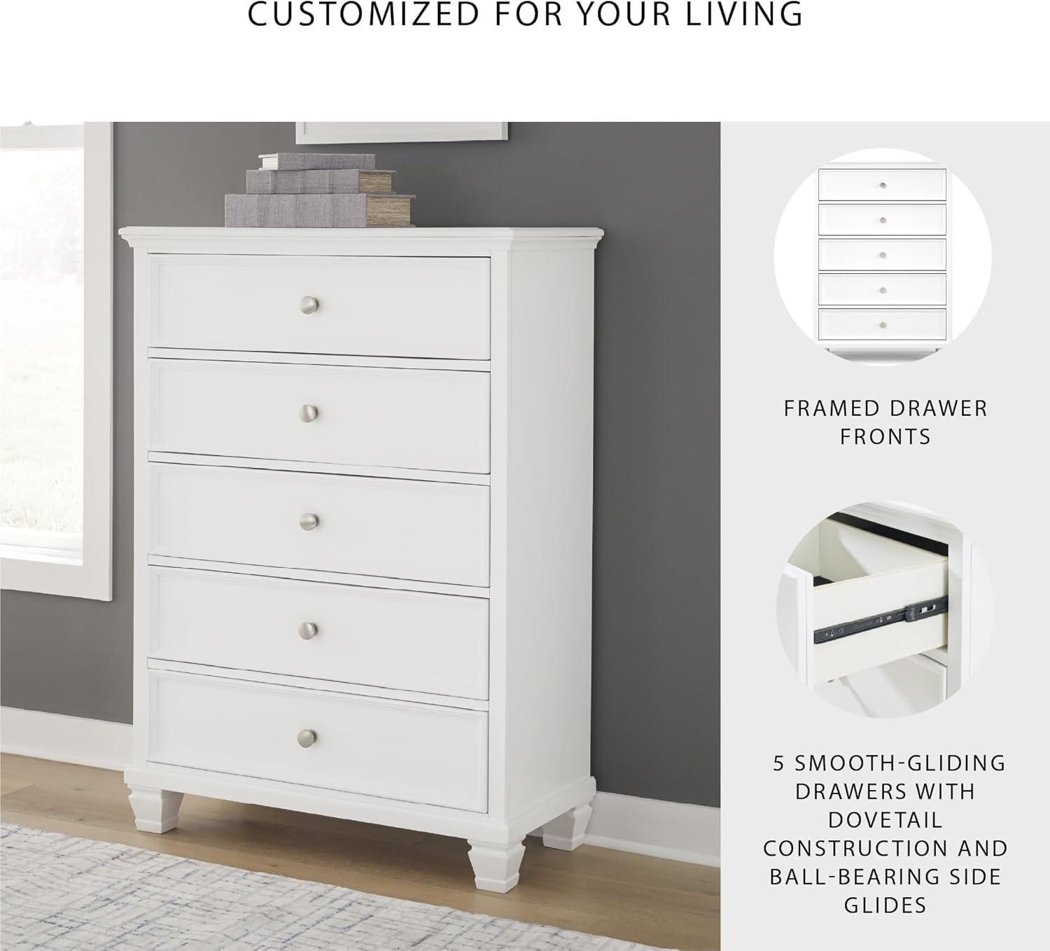 Fortman White Chest of Drawers