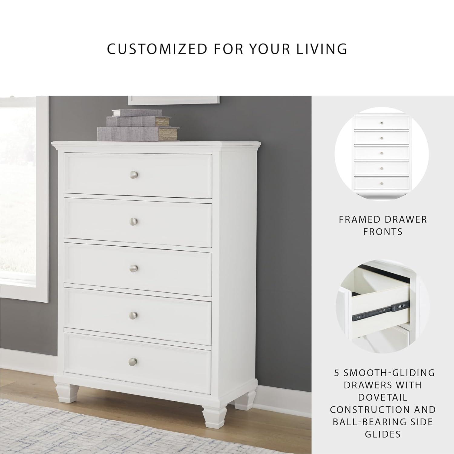 Fortman White Chest of Drawers