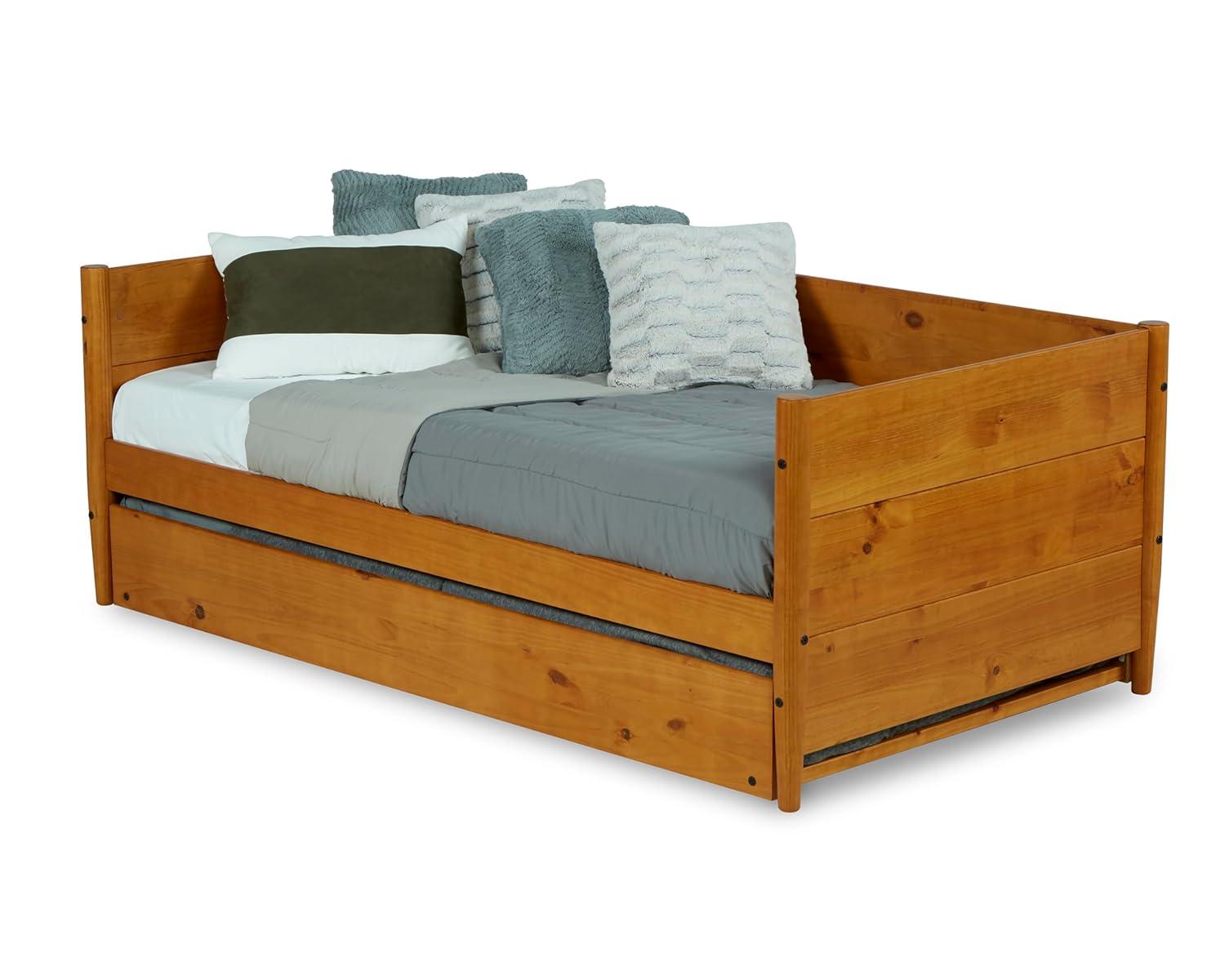 Camello Twin Solid Wood Daybed with Trundle