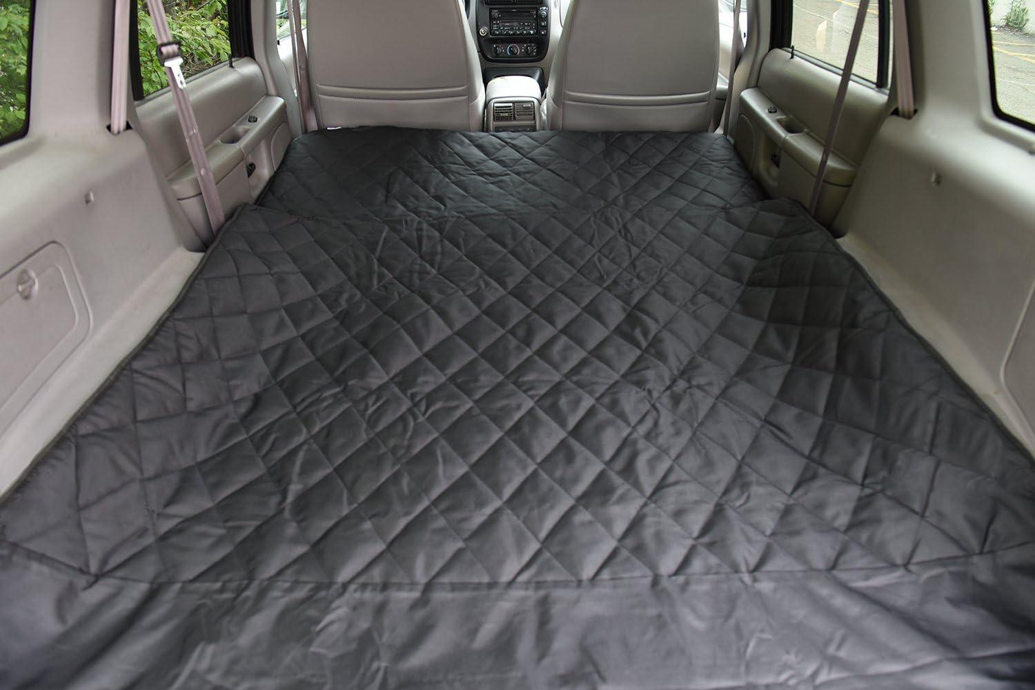 Large Black Waterproof Dog Cargo Liner with Non-Slip Backing