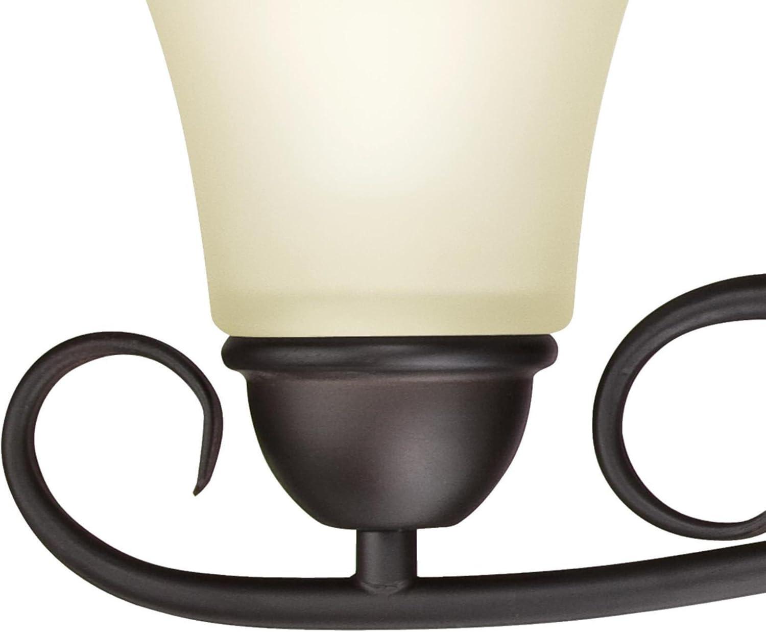 Westinghouse Dunmore 4 Light Wall Fixture Oil Rubbed Bronze Finish Frosted Glass