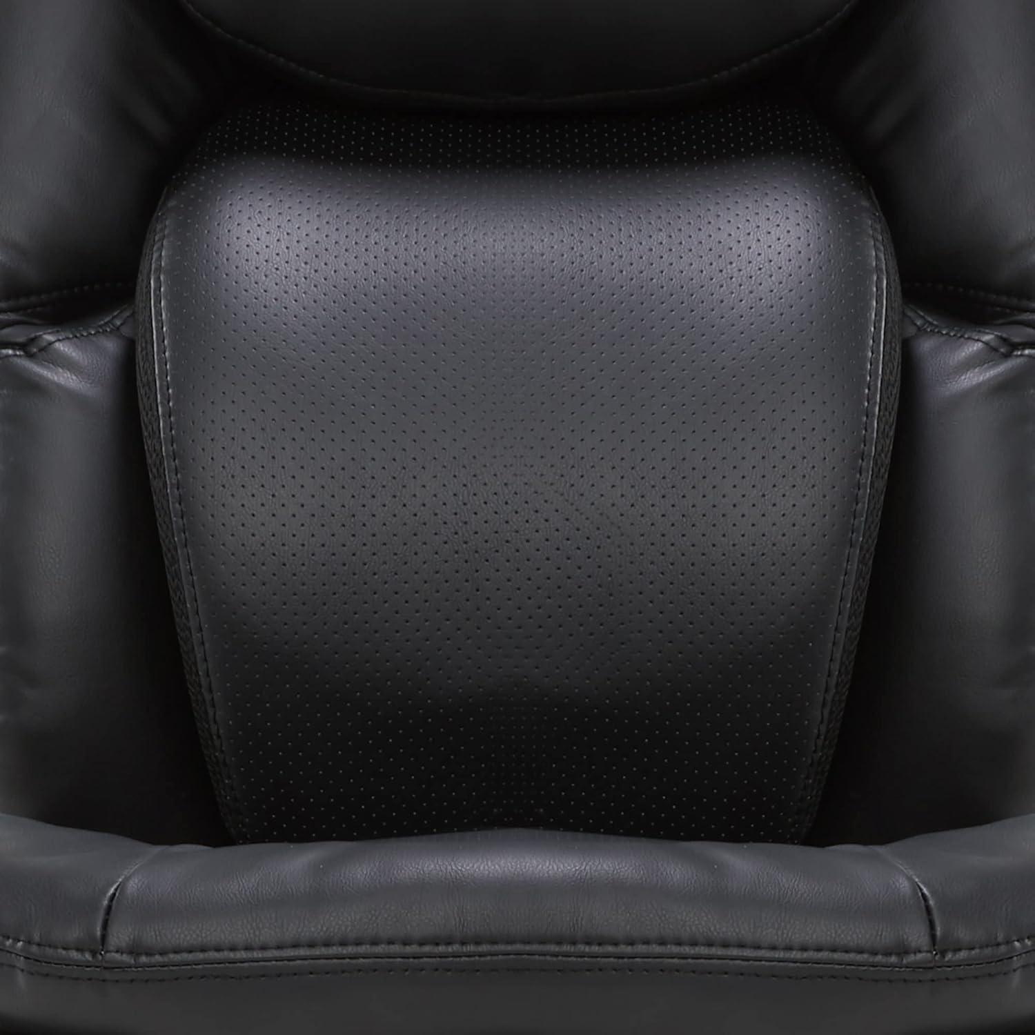 Black Bonded Leather Ergonomic Executive Swivel Chair