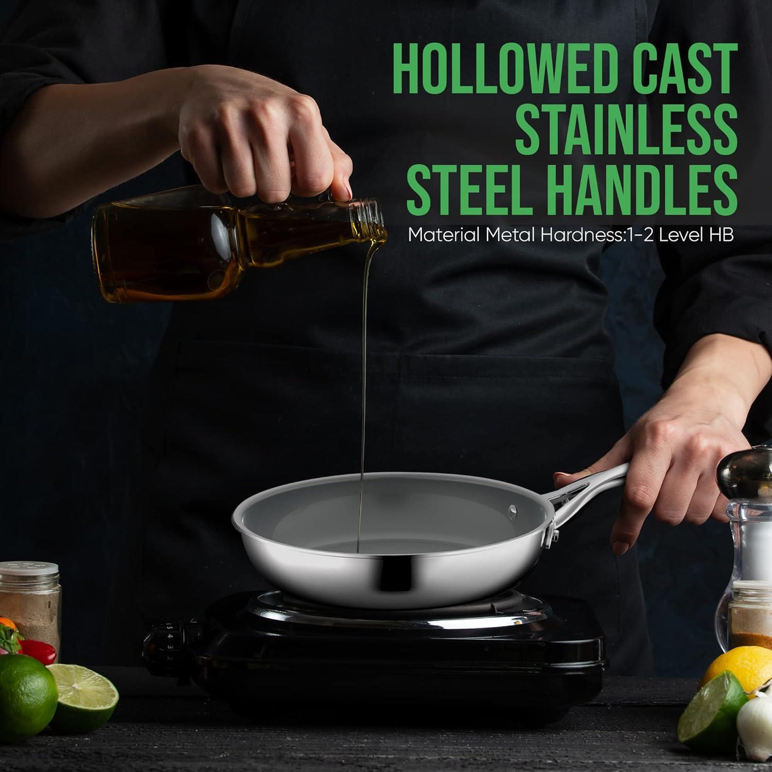 NutriChef NutriChef Stainless Steel Non-Stick Frying Pan