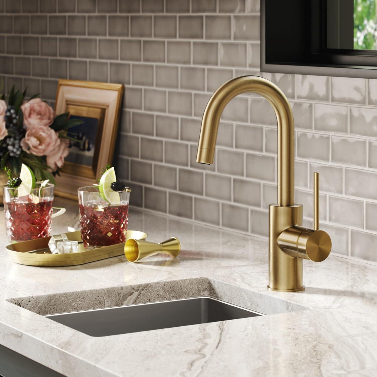 Kraus Oletto™ Single Handle Kitchen Bar Faucet KPF-2600SFACB
