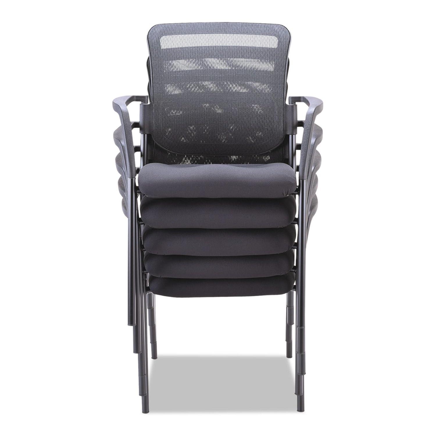 Alera® Stackable Mesh Seat Waiting Room Chair with Metal Frame
