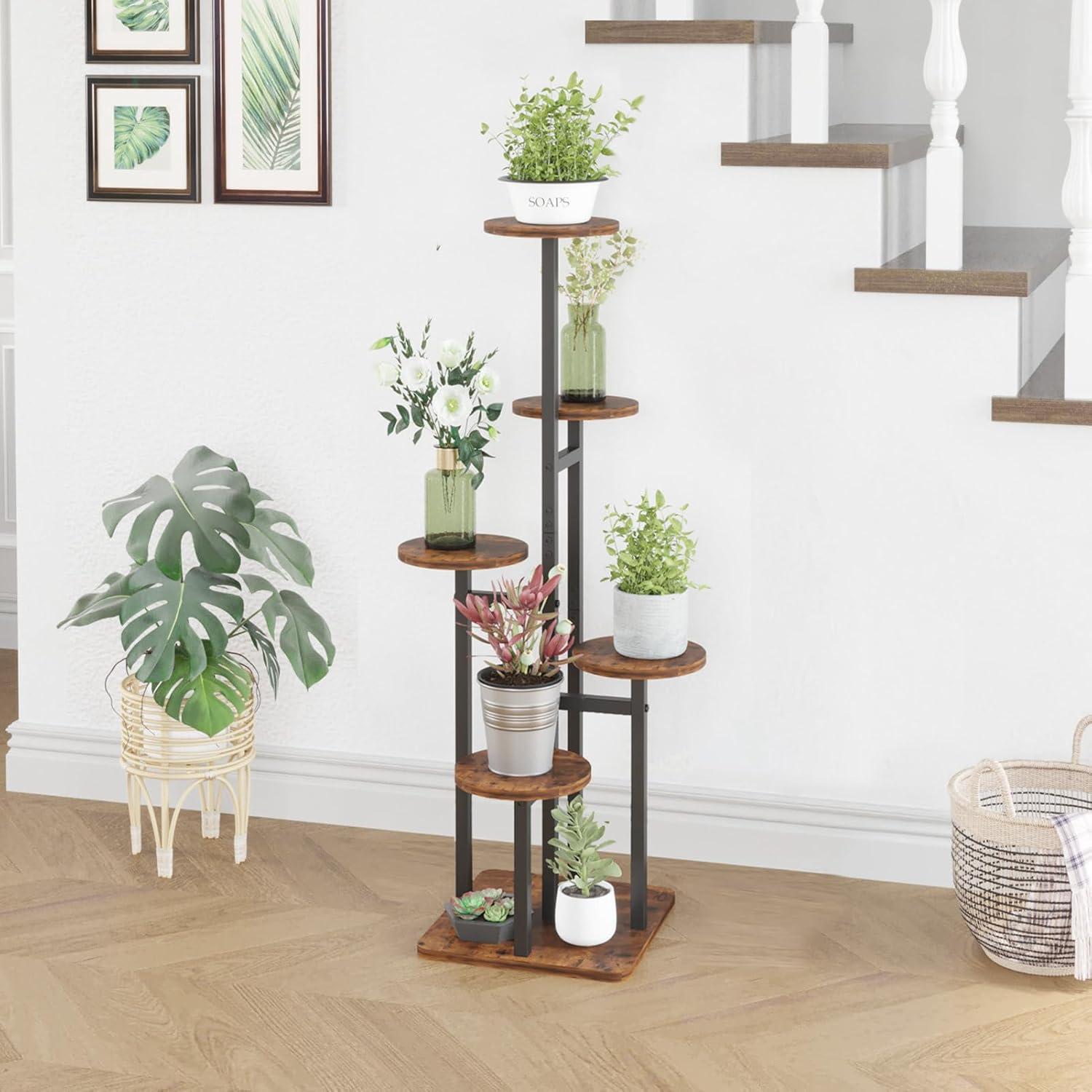 Round 5-Tier Plant Stand Indoor