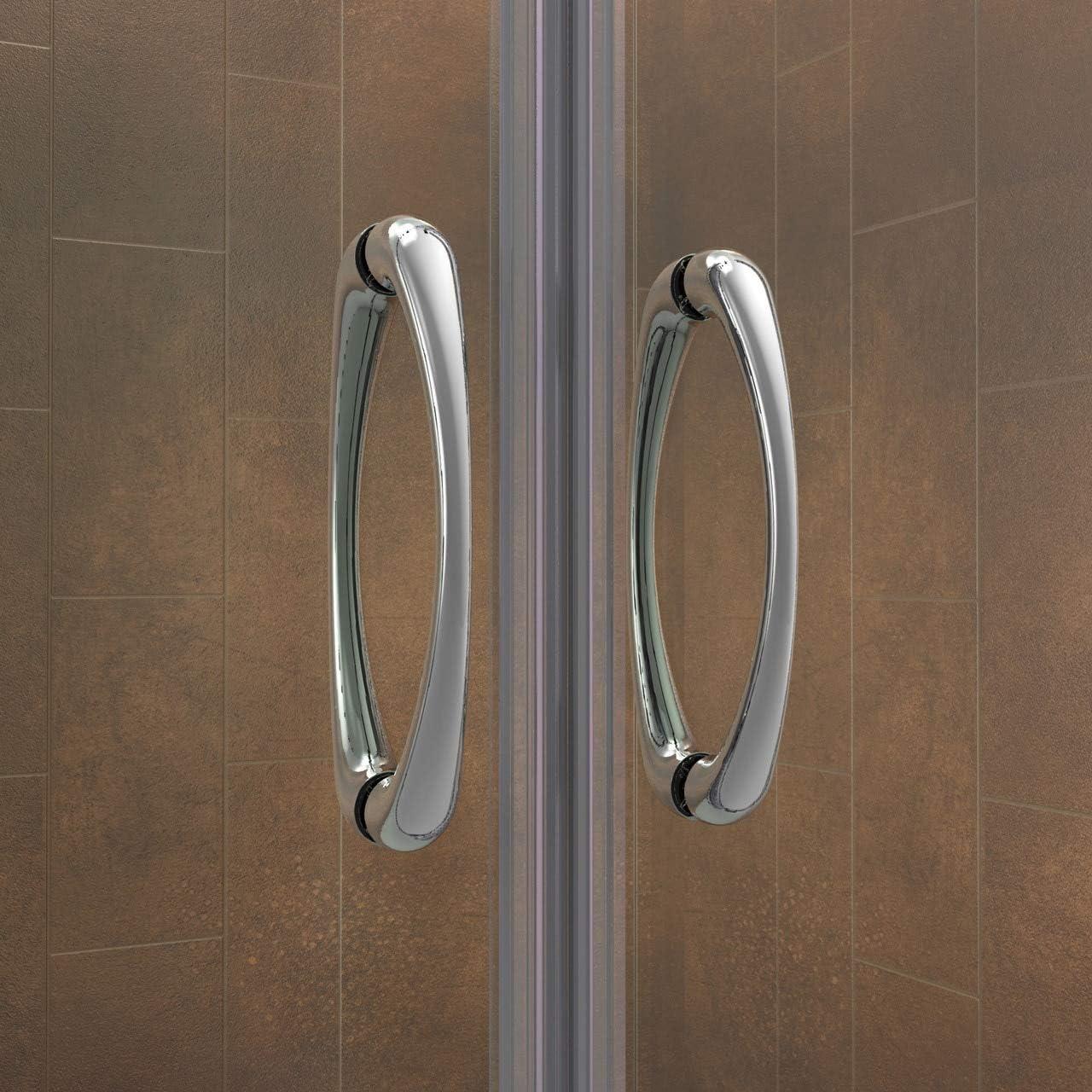 Visions 56" W x 72" H Double Sliding Semi-Frameless Shower Door