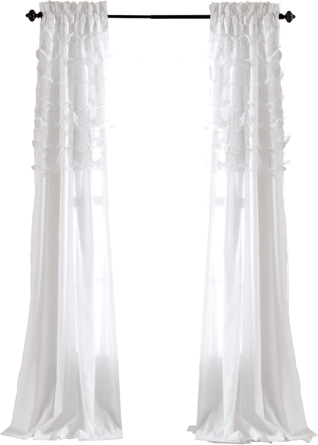 Avery Polyester Semi Sheer Curtain Pair