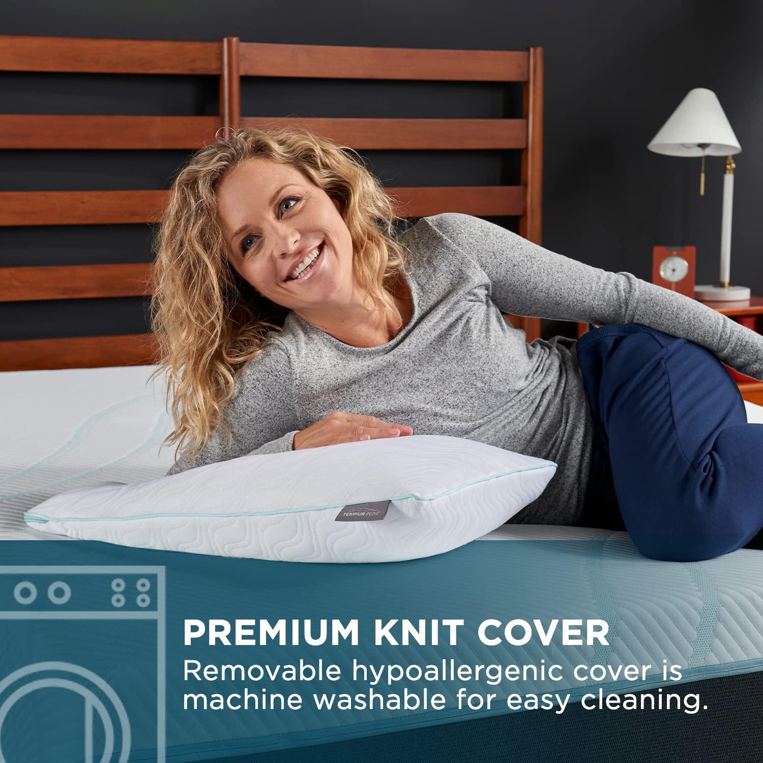 Tempurpedic Cloud ProLo Memory Foam Bed Pillow with Washable Cover, King