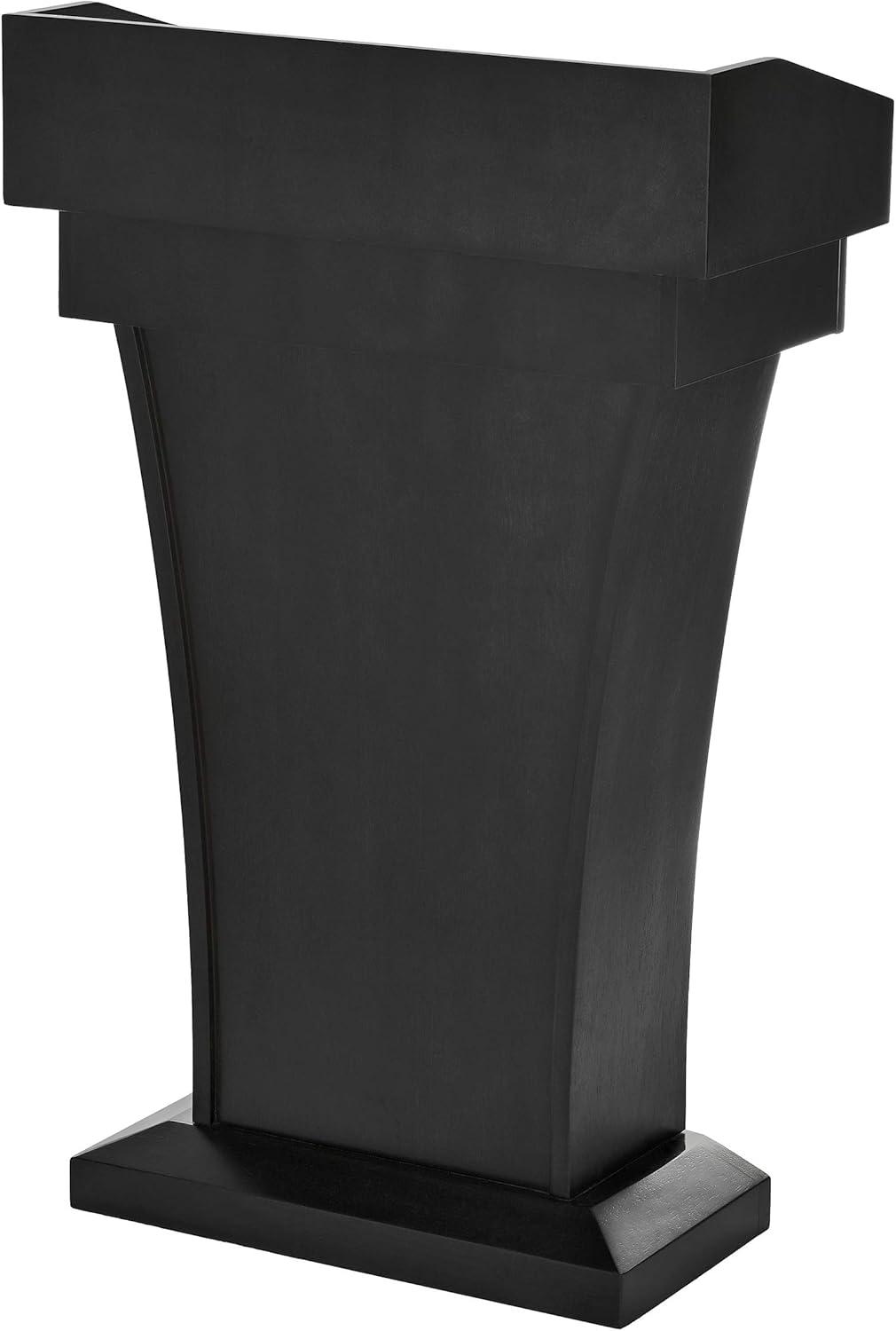 Black Woodgrain Business Lectern with Drawer