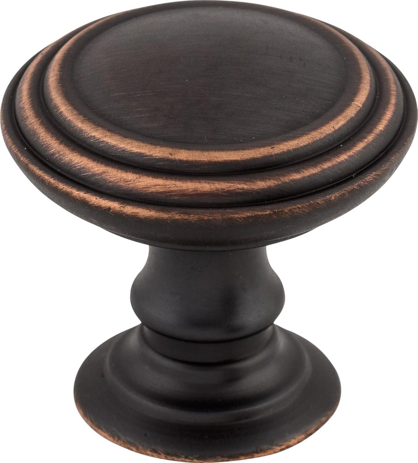 Polished Nickel Round Mushroom Cabinet Knob with Mounting Hardware