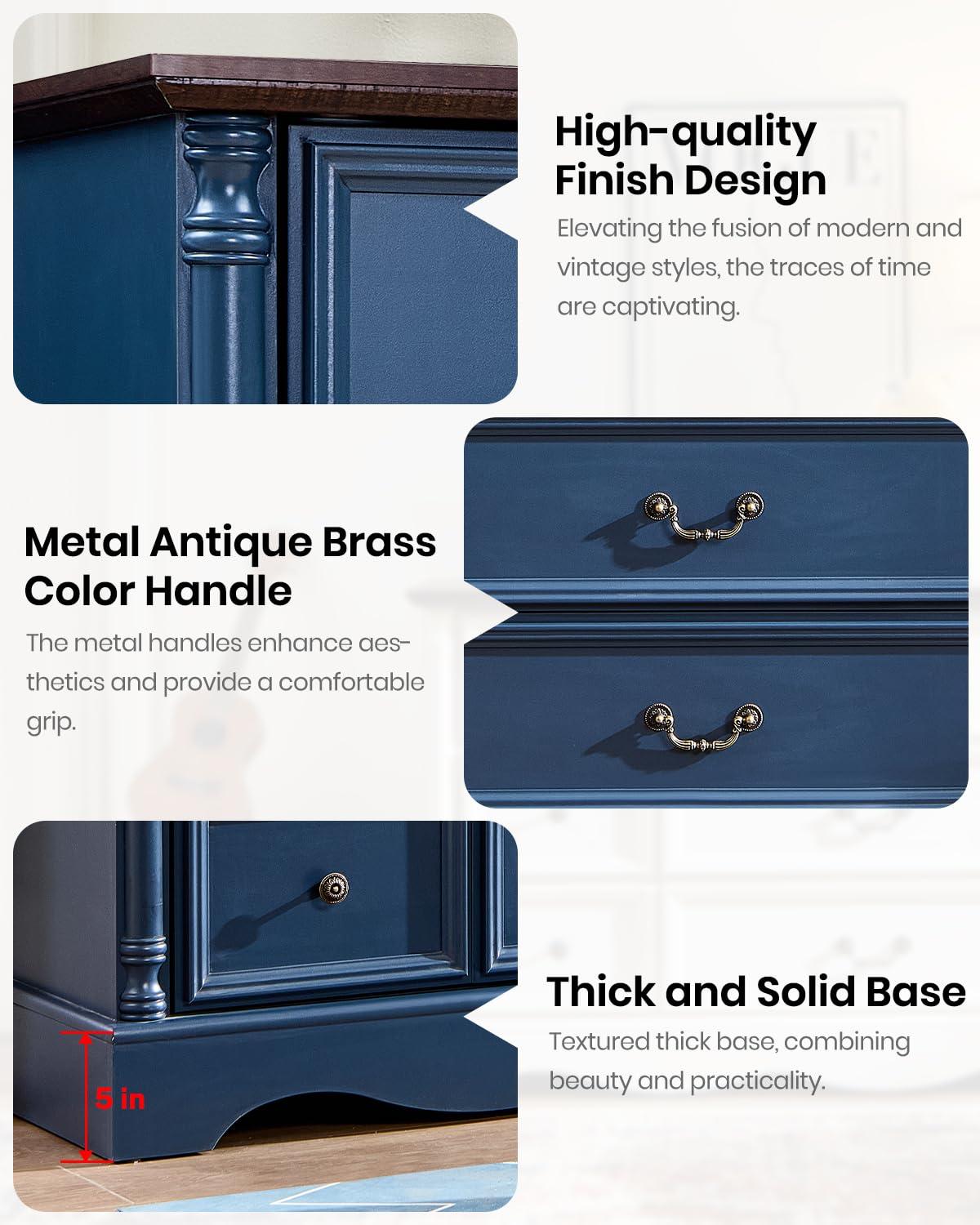 Charlton Home® Gorritz 8 Drawers Dresser, 54" Wide Farmhouse Chest of Drawers with Charging Station