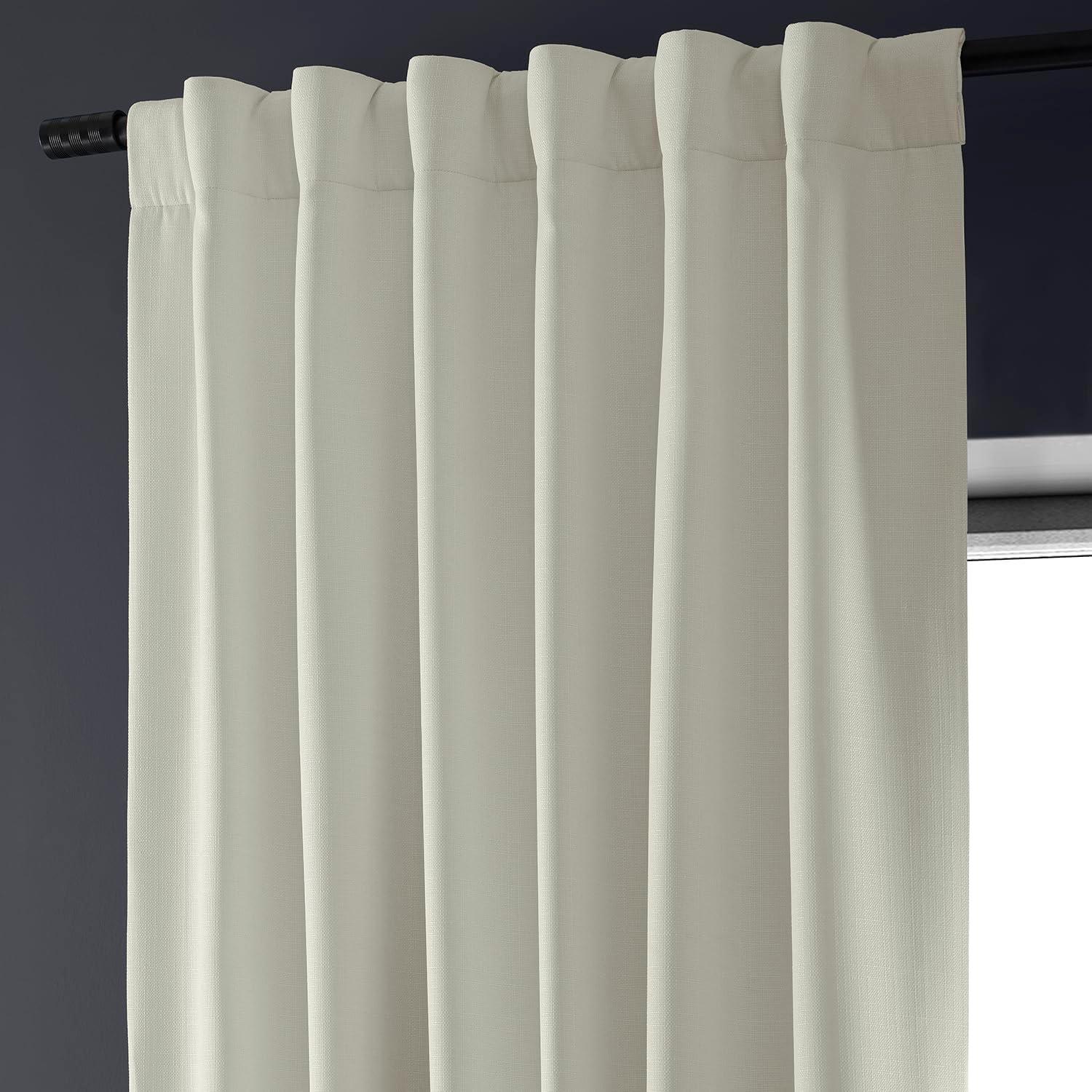 Excursion Ivory Blackout Linen Drapes with Hidden Tabs