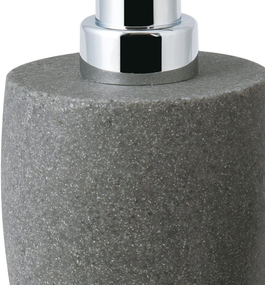 Charcoal Grey Resin and Sandstone 5-Piece Bath Accessory Set