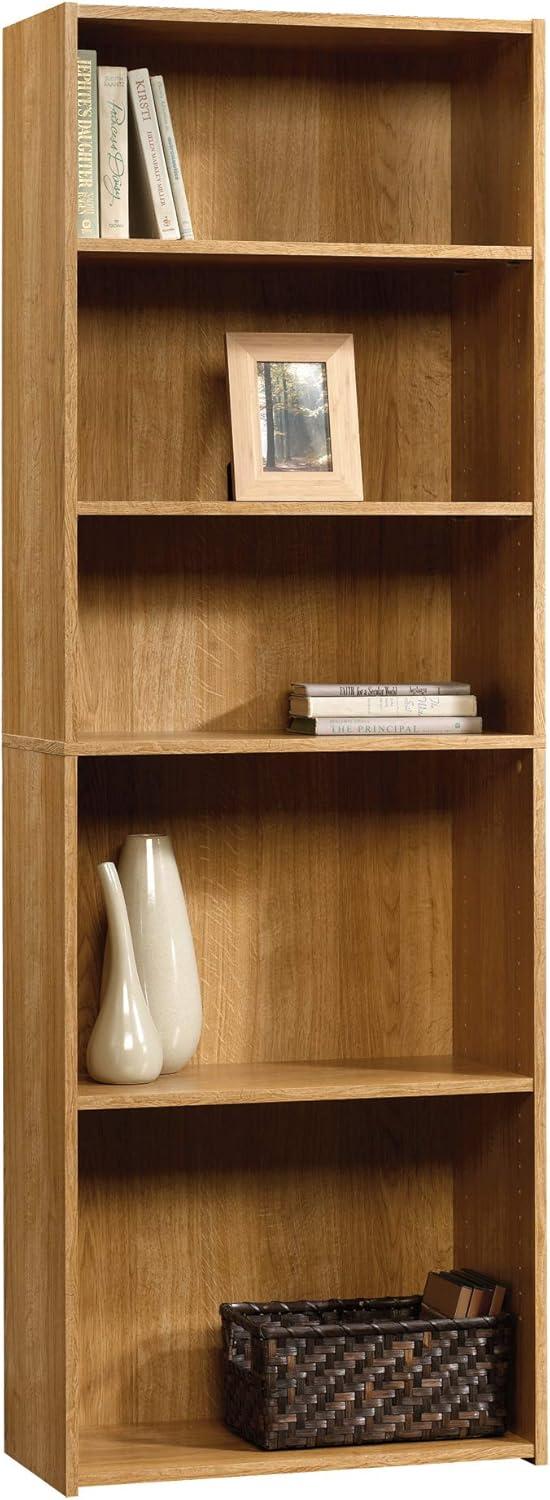 Highland Oak Adjustable 5-Shelf Wooden Bookcase