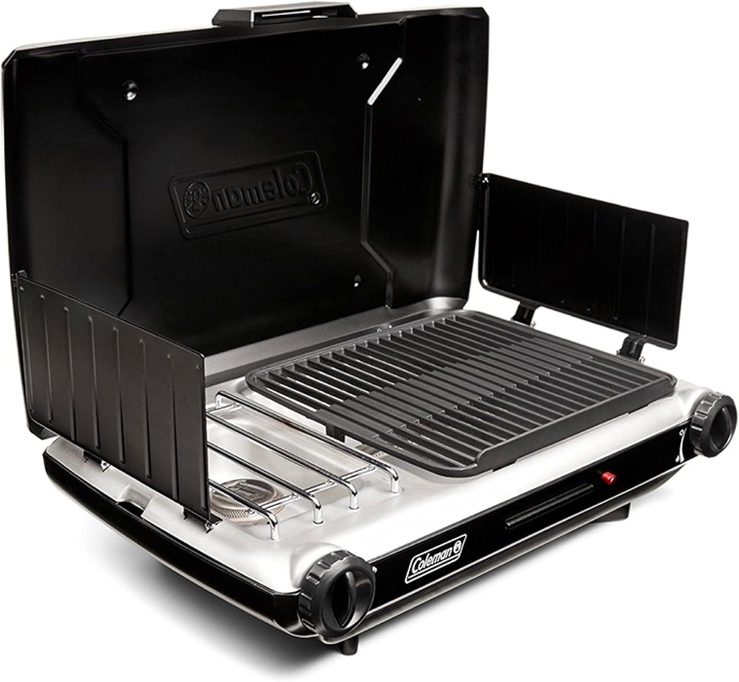 Coleman Black 2-in-1 Propane Grill and Stove