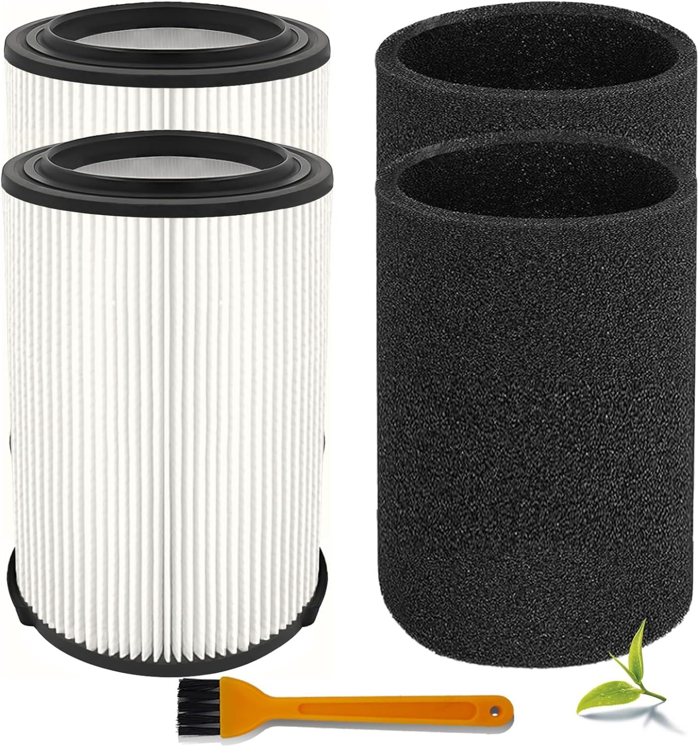 2 Pack White Reusable Wet/Dry Vacuum Filters