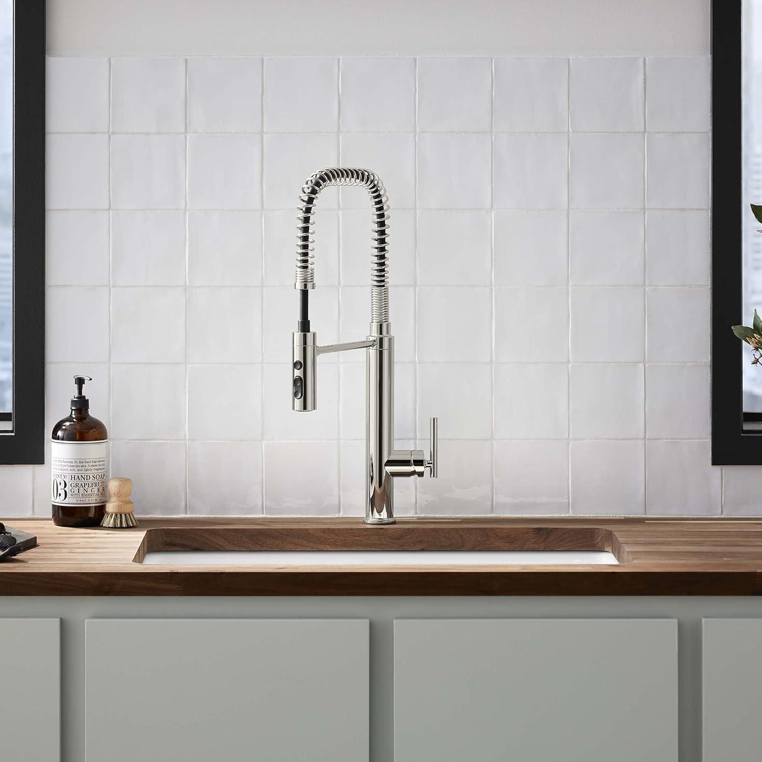 Kohler Purist® Single Handle Semi-Professional Pre-Rinse Kitchen Faucet with Pull Down Sprayer