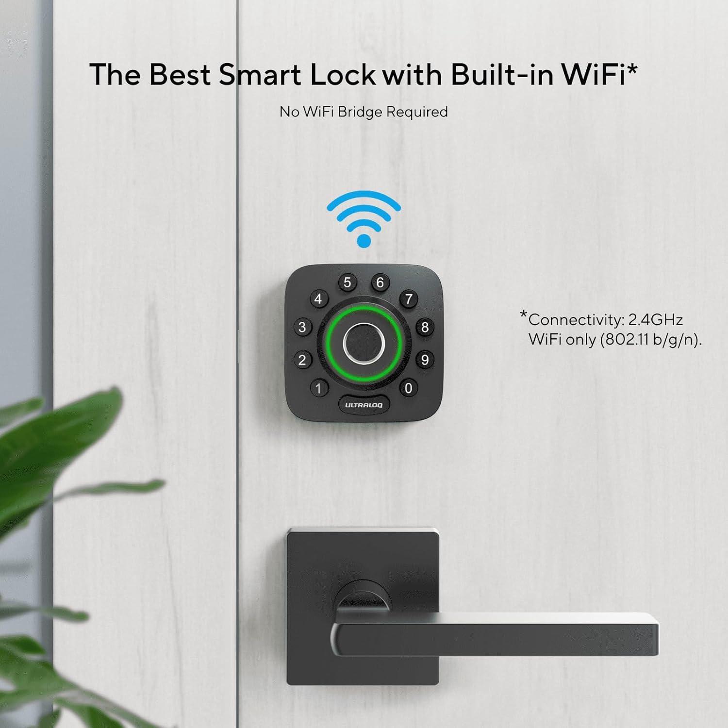 U-Tec U-Bolt Pro Bluetooth 6-in-1 Fingerprint and Keypad Smart Home Lock