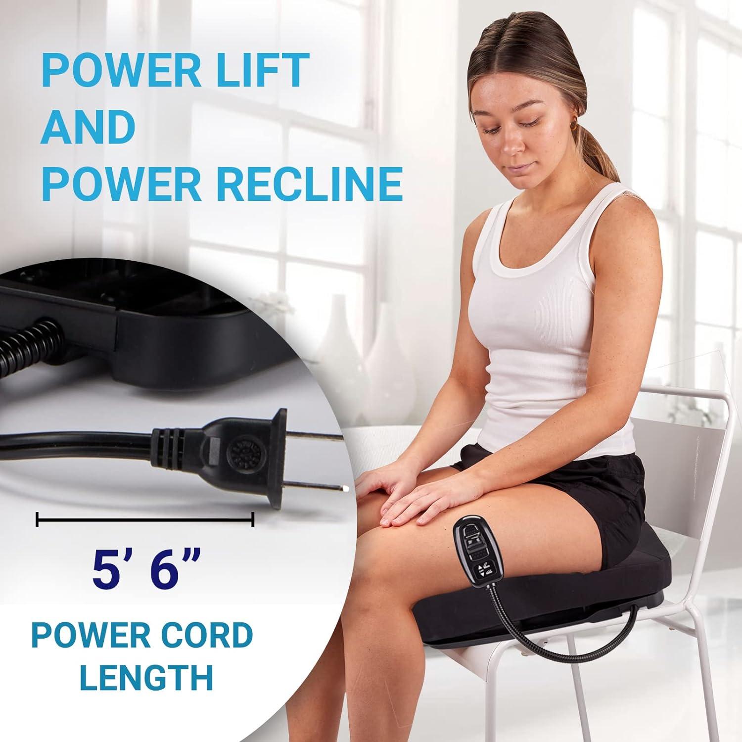 Premium Electric Lifting Cushion v2 by SeatBoost. Powerful Motor to Assist in Standing - Chair Lift Device – Easy Setup, Simple to Use - Power Seat for 100% Sit-to-Stand Lift Supports up to 240 lbs