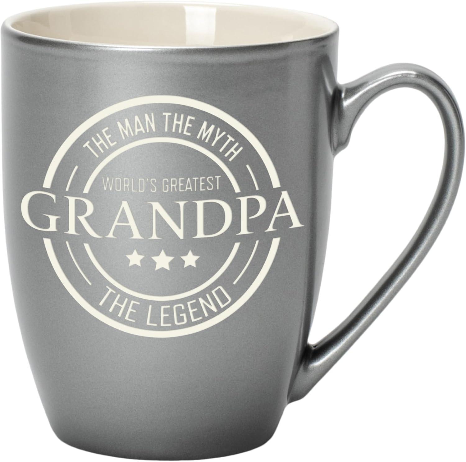 Grey Ceramic 12oz Mug for Grandpa