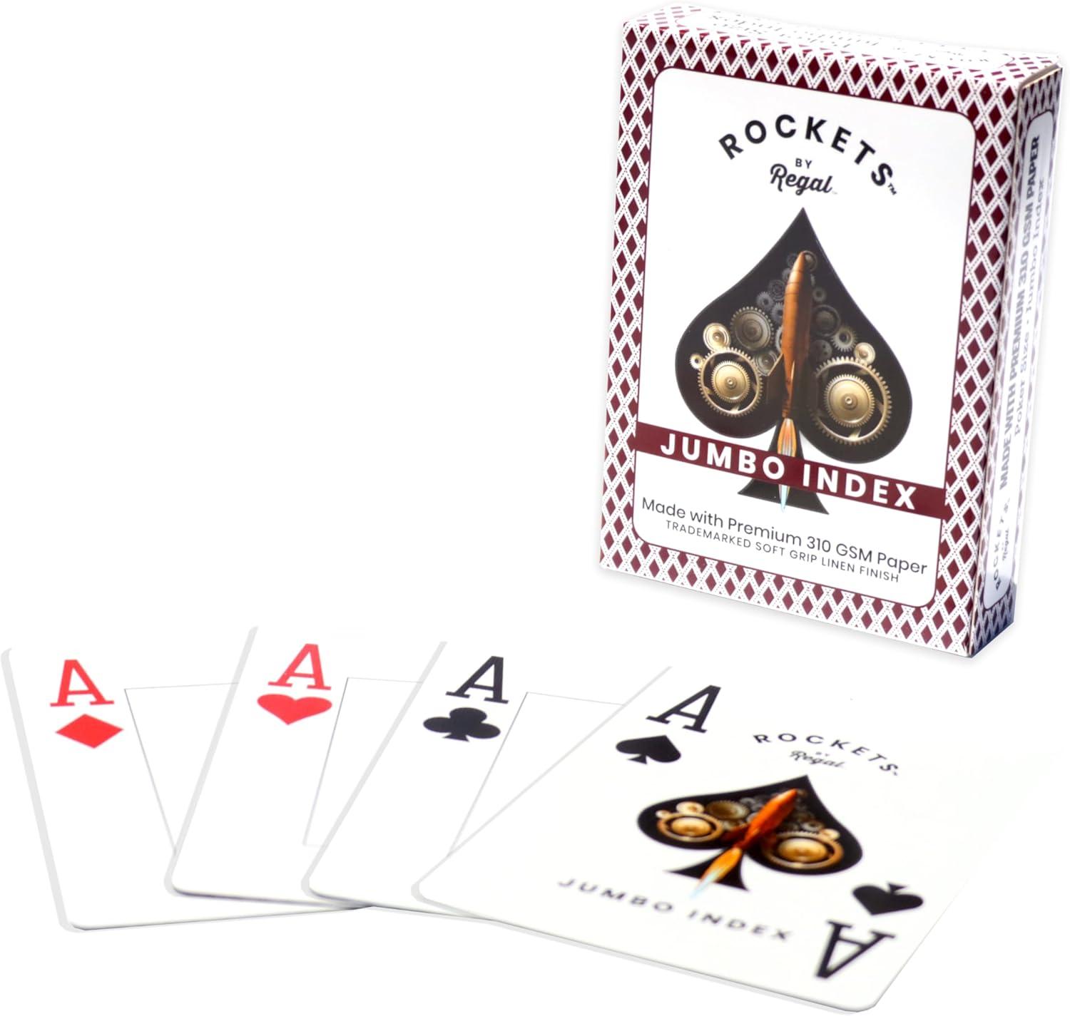 Regal Games, Monaco Casino Standard Playing Cards, Versatile Game Option, 48 Pack (24 Red Deck, 24 Blue Deck)