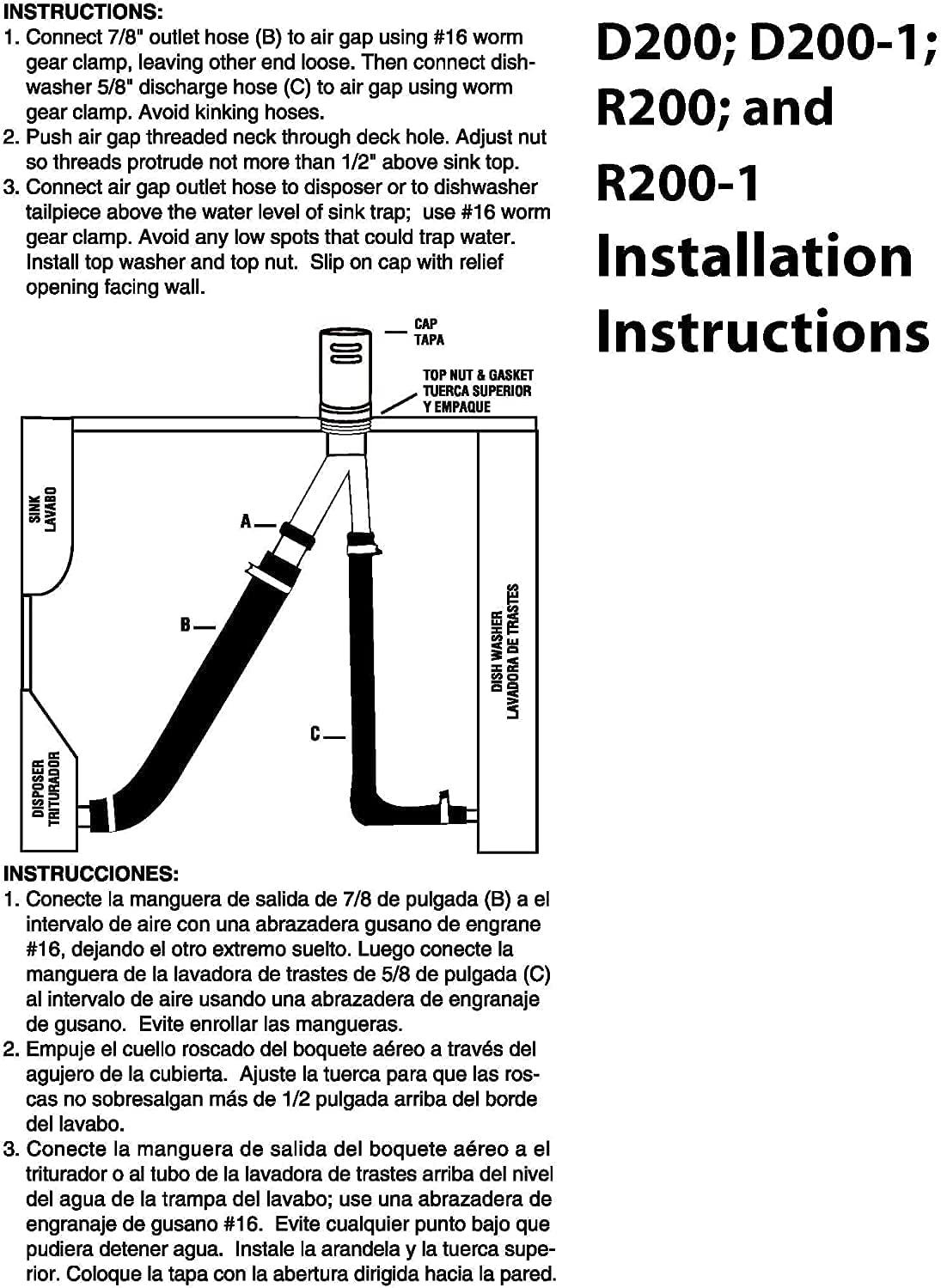 Air Gap Cap and Body Set - Non-Skirted