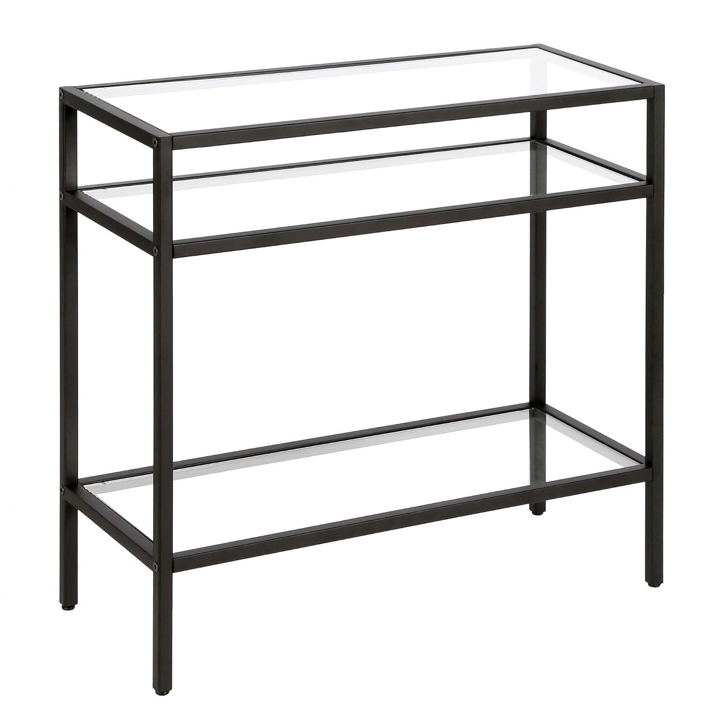 Evelyn&Zoe Sivil 20" Wide Round Side Table in Blackened Bronze