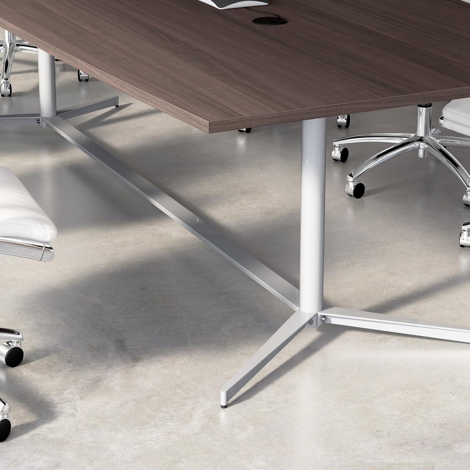 BBF Boat Shaped Conference Table with Metal Base