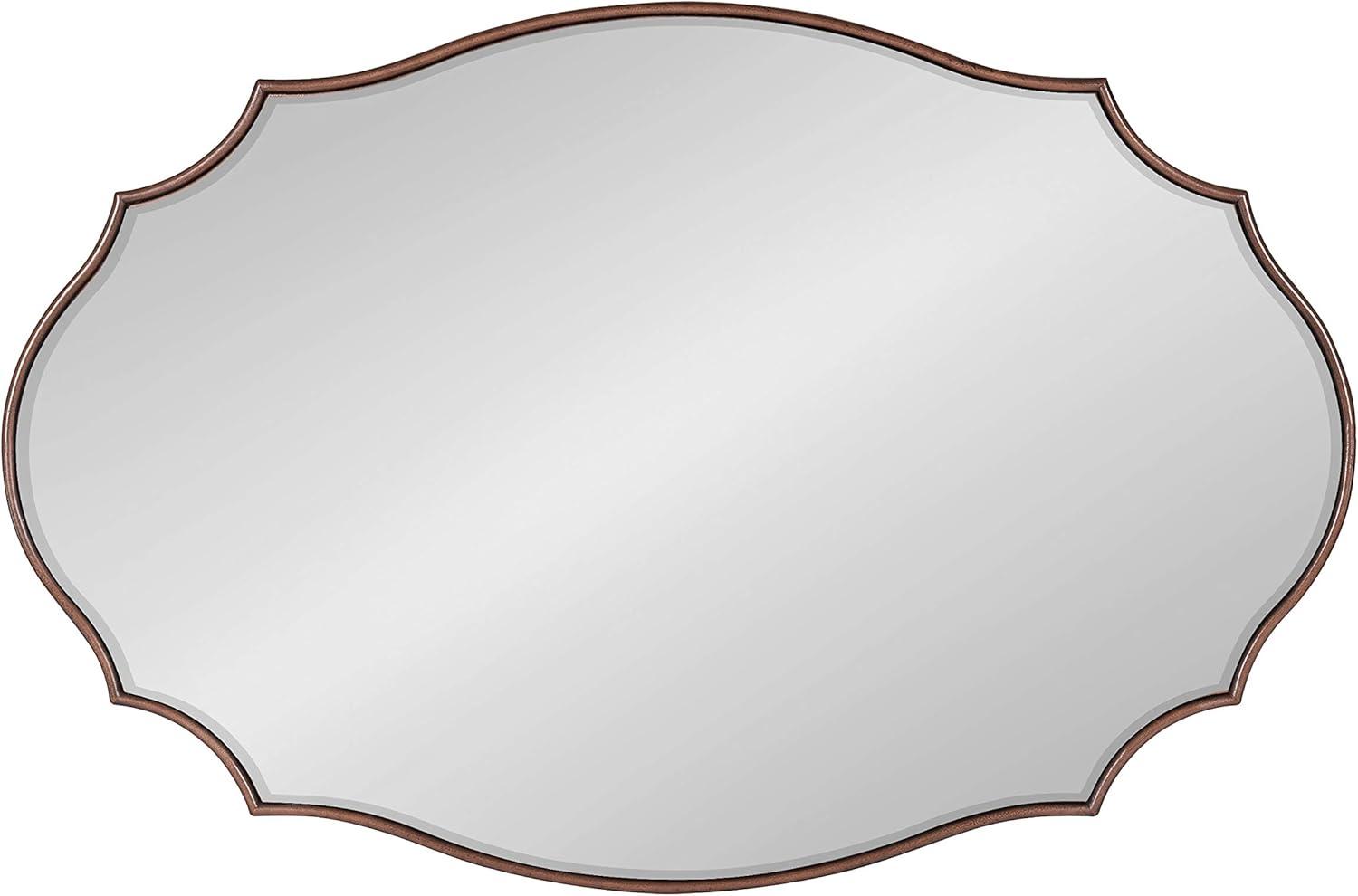 Kate and Laurel Leanna Scalloped Oval Wall Mirror