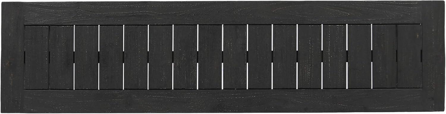 GDF Studio Josette Outdoor Acacia Wood Bench, Sandblasted Dark Gray