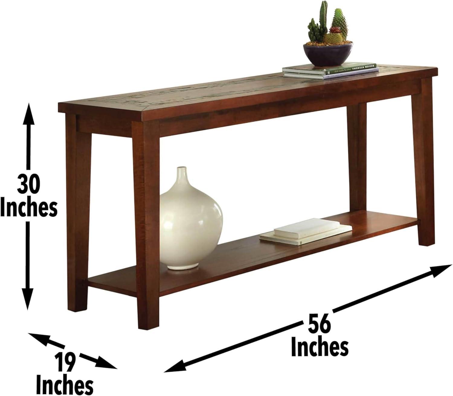 Steve Silver Company Davenport Slate Sofa Table, 56" x 19" x 30", Brown