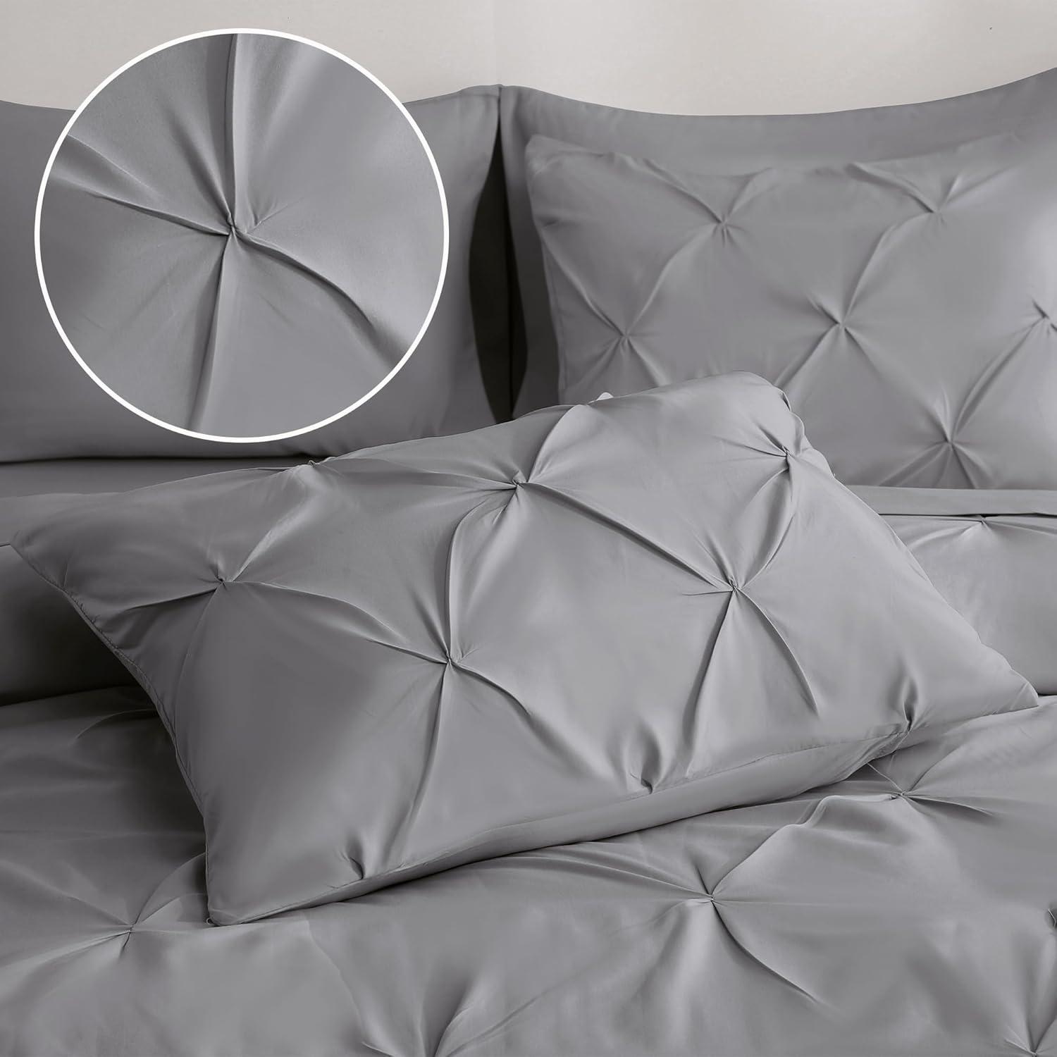 Bed-in-A-Bag Pleated Comforter Set with Bed Sheets