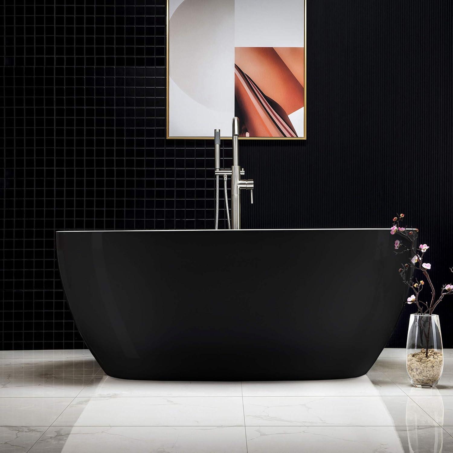 Ember 59'' x 31.5'' Freestanding Soaking Acrylic Bathtub