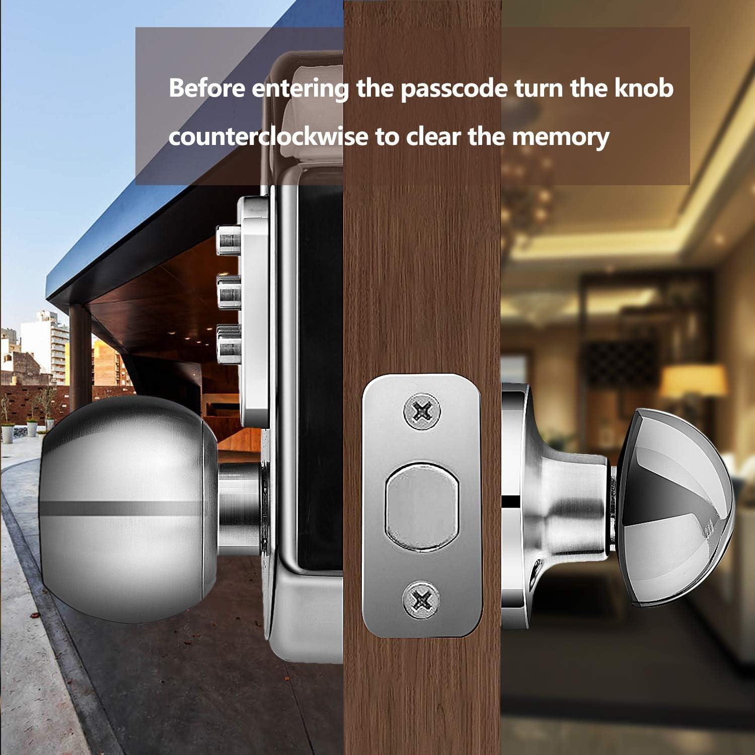 Keyless Entry Door Lock Deadbolt Keypad Mechanical Stainless Steel (Pass Code or Key) 100% Mechanical, No Electronic