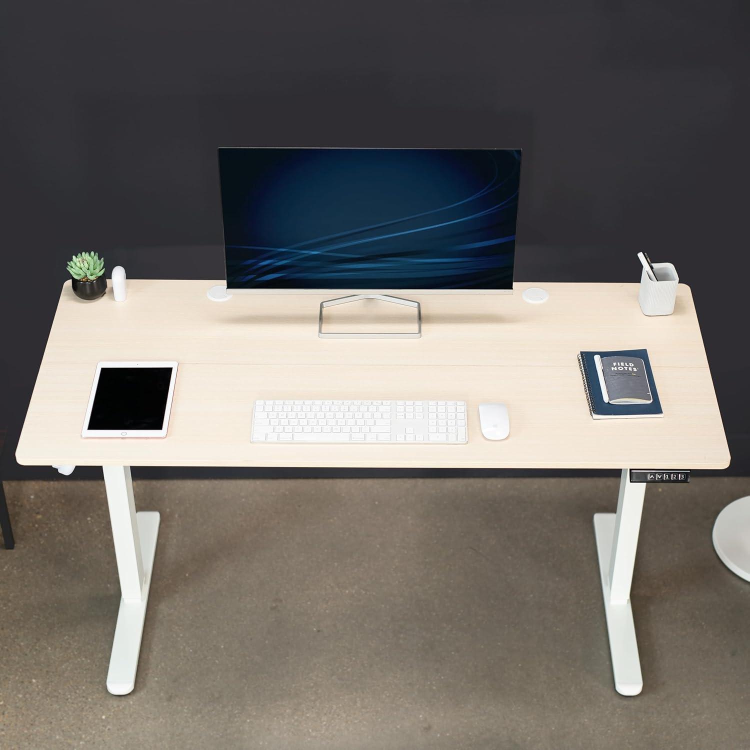 VIVO 55" x 24" Electric Sit Stand Desk, Height Adjustable Workstation (E155TB series)